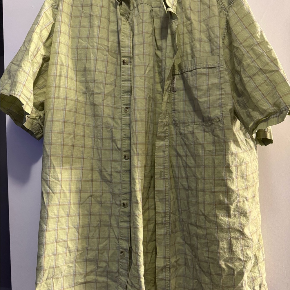 Columbia Green Plaid Men's Shirt